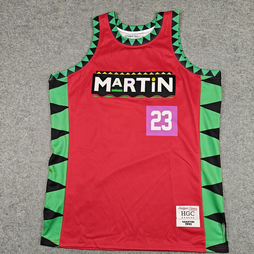 Headgear Classics Martin Basketball Jersey Mens 3XL Red Tank Graphic‎ 1992 Tank